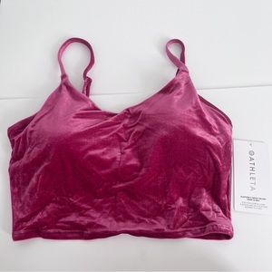 New Women’s Elation V Neck Velvet Sport Bra Sz M
